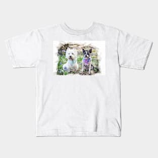 Westie and Boston Kids T-Shirt